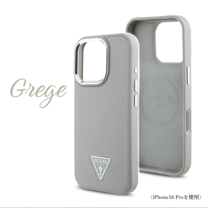 【GUESS】iPhone16Pro対応 Peonyケース ベージュ 高級感 Peony iPhone 16 Pro Case | GUESS