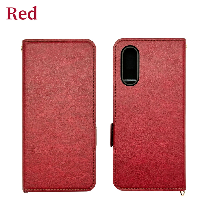 BASIO active3 手帳型 ケース ソフトレザー レッド 赤 カバー