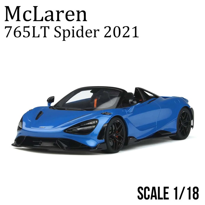 ミニカー McLaren 1/18 マクラーレン 765LT スパイダー 2021 ブルー