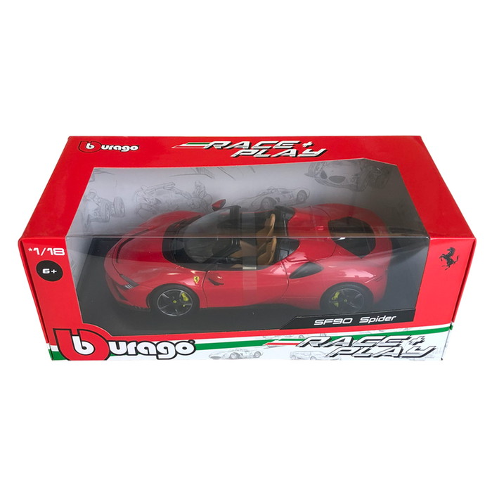 ミニカー 1/18 完成品 ブラゴ フェラーリ SF90 スパイダー ダイ