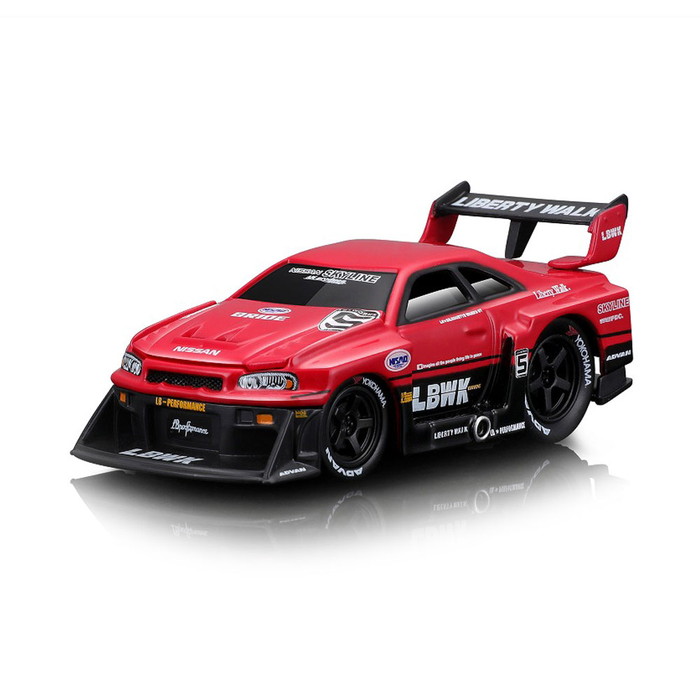 日産 スカイライン GT-R BNR34 リバティーウォーク 1/18 レッド 日産 スカイライン GT-R BNR34 リバティーウォーク 1/18 赤黒