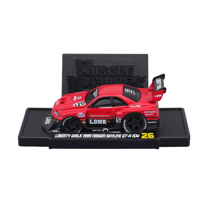 1/64 Liberty Walk 1999 ニッサン スカイライン GT-R R34 (レッド