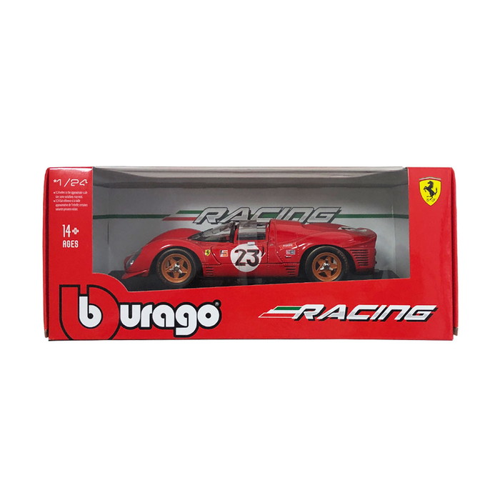 ミニカー 1/24 フェラーリ 330 P4 デイトナ No，23 レッド Bburago ダイキャストモデル 開閉機構付 完成品 新品 未開封 大人  男性 ギフト 人気 公式 18-26310 : airt4548565475780 : エアージェイYahoo!ショッピング店 - 通販 -  Yahoo!ショッピング