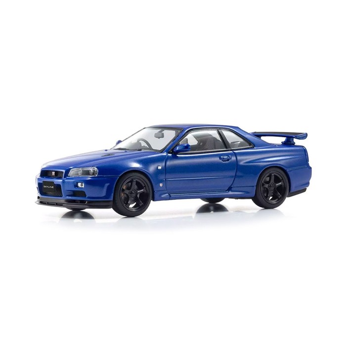 @CAR. 110限定コレクション９　R34GTーR 日産 ミニカー 1/43 スカイライン R34 GT-R スポーツカー ブルー 公式
