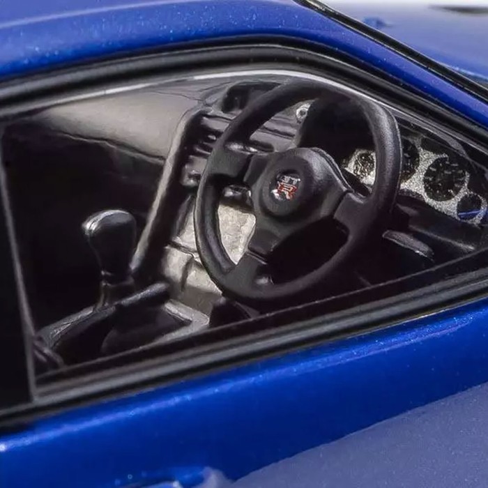 日産 ミニカー 1/43 スカイライン R34 GT-R スポーツカー ブルー 公式