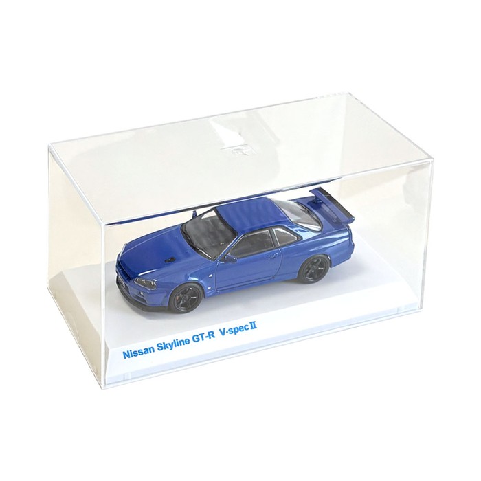 日産 ミニカー 1/43 スカイライン R34 GT-R スポーツカー ブルー 公式