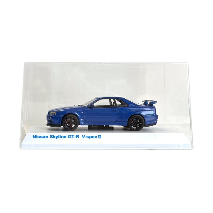 日産 ミニカー 1/43 スカイライン R34 GT-R スポーツカー ブルー 公式