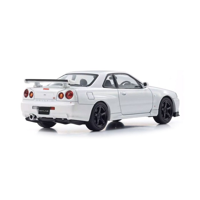 NISSAN Skyline GT-R R34 1/24 ミニカー ホワイト 日産 ミニカー 1/43 スカイライン R34 GT-R スポーツカー ホワイト