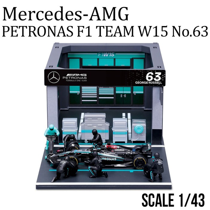 メルセデス AMG ミニカー 1/43 ジオラマ スポーツカー F1 W15 チーム