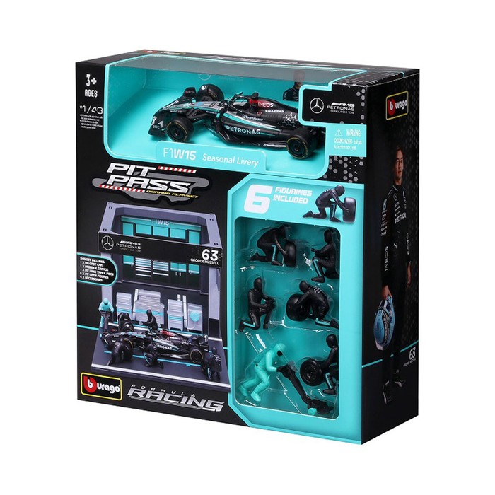 メルセデス AMG ミニカー 1/43 ジオラマ スポーツカー F1 W15 チーム