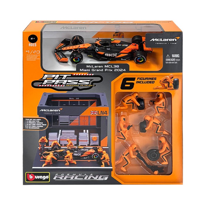 マクラーレン ミニカー 1/43 ジオラマ スポーツカー F1 MCL38 チーム