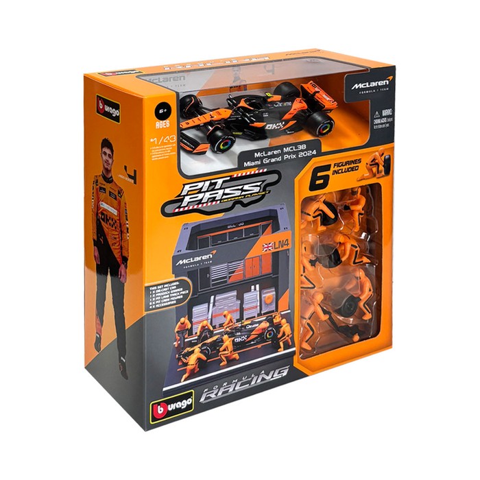 マクラーレン ミニカー 1/43 ジオラマ スポーツカー F1 MCL38 チーム