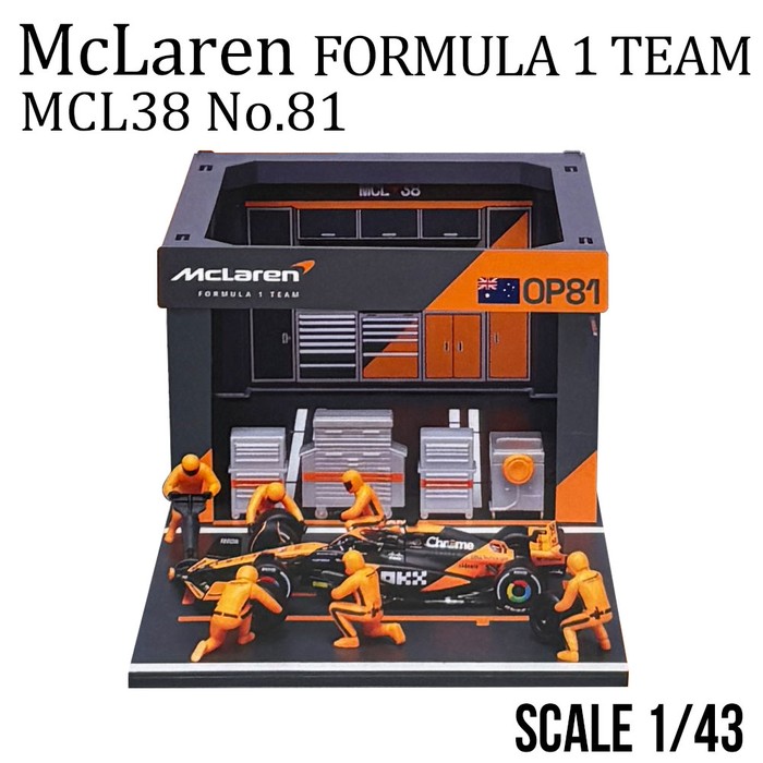 マクラーレン ミニカー 1/43 ジオラマ スポーツカー F1 MCL38 チーム