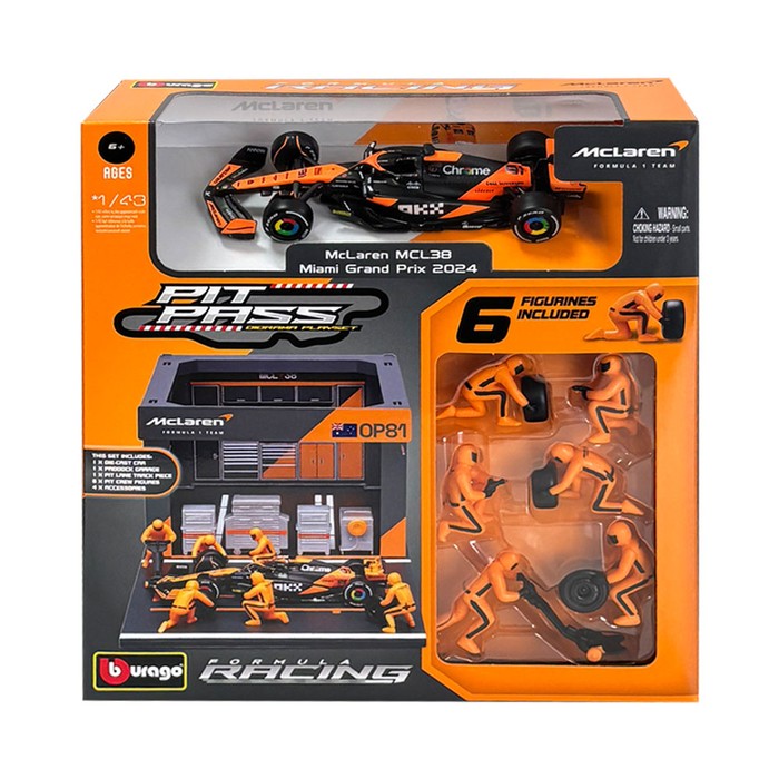 マクラーレン ミニカー 1/43 ジオラマ スポーツカー F1 MCL38 チーム