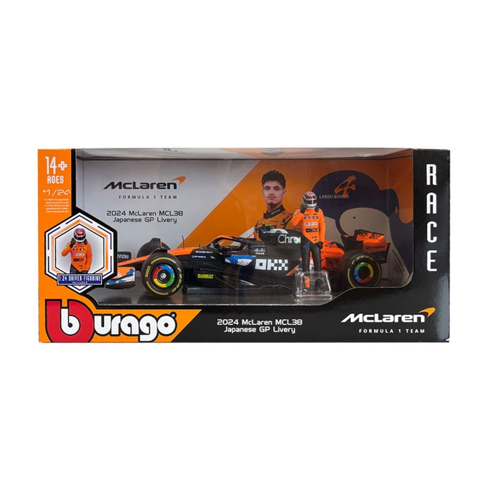 マクラーレン ミニカー 1/24 ドライバー付き スポーツカー F1 チーム