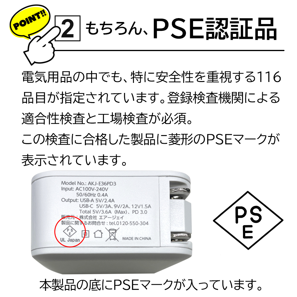 air-J 充電器 急速充電 タイプC 高速充電 2ポート USB AC air-J 充電器 急速充電 タイプC 高速充電 2ポート USB AC