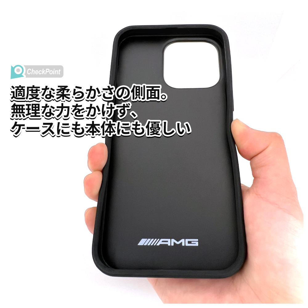 メルセデスAMG iPhone 13 ケース ハードケース 本革 AMG 13Pro