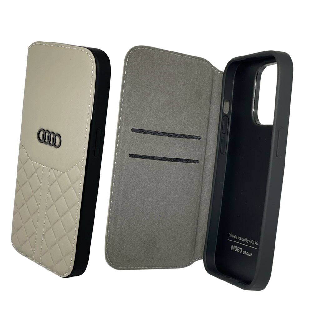 air-J（エアージェイ） iPhone 14 ケース 手帳型 本革 Audi アウディ