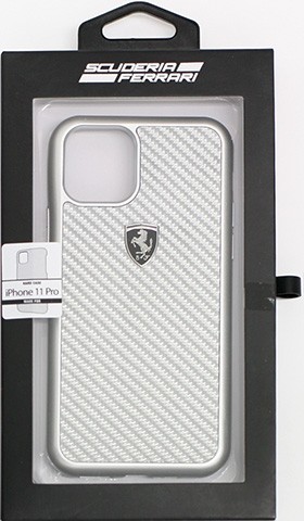 iPhone11 ケース 背面ケース Ferrari フェラーリ iPhone11Pro ケース iPhone11ProMax カーボン バックカバー FEHCAHCN｜airs｜03