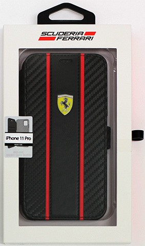 Ferrari（フェラーリ） iPhone11 ケース iPhone11Pro カーボン調 手帳