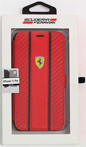 Ferrari（フェラーリ） iPhone11 ケース iPhone11Pro カーボン調 手帳