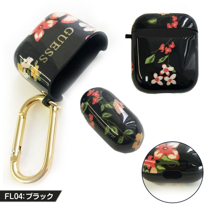 エアーポッズ ケースGuess ゲス AirPods AirPods2 収納ケース カラビナ