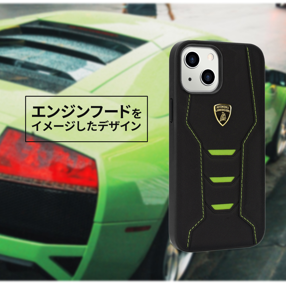 iPhone14 ケース 本革 ランボルギーニ iPhone14Plus iPhone14Pro iPhone14ProMax ハードケース レザー  iPhoneケース アイフォン 車 メーカー 公式ライセンス品