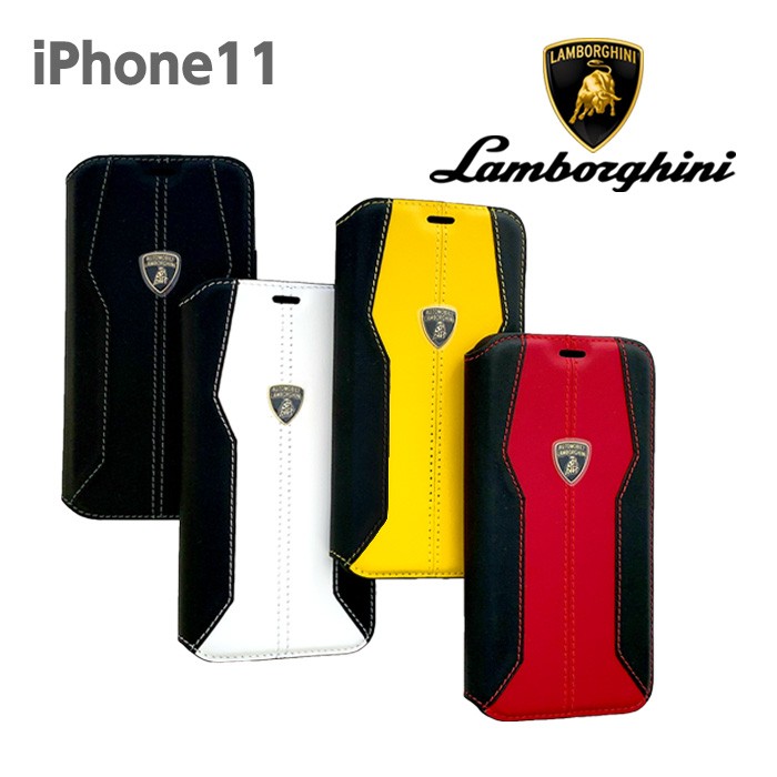 Lamborghini（ランボルギーニ） 公式ライセンス品 iPhone11 本革 手帳