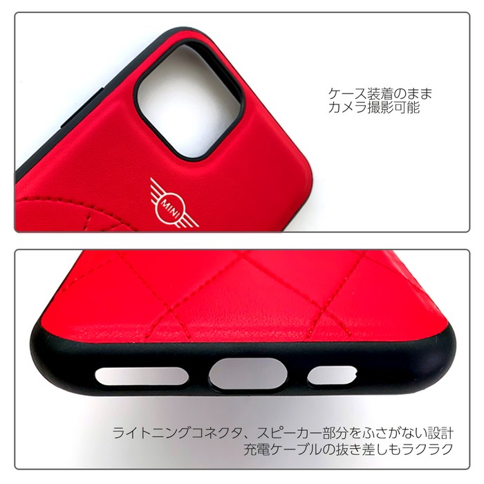 MINI（ミニ） iPhone11Pro ケース iPhone11 本革 PUレザー 背面ケース