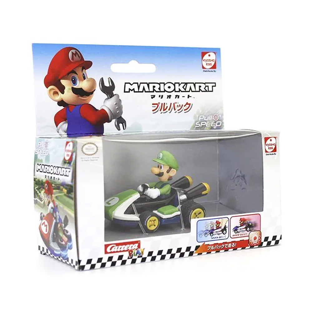 マリオ　マリオカート　プルバックカーミニカー　キーホルダー　ルイージマンション スーパーマリオ マリオカート プルバックカー ルイージ マリオ
