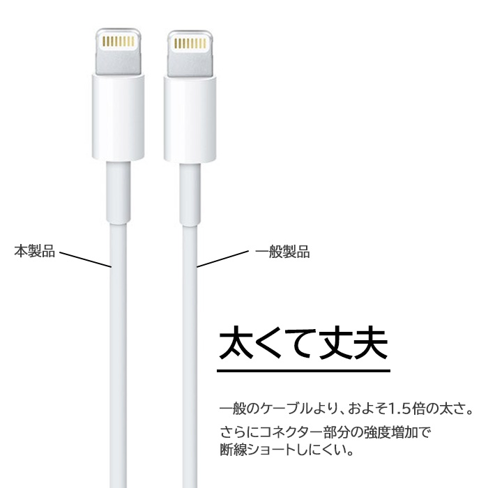 ライトニングケーブル 3m MFi認証品 iPhone 充電ケーブル 純正 同期