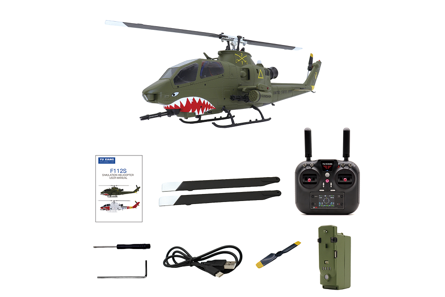 YU XIANG UH-1 シミュレーションヘリコプター技適取得済み YuXiang F112S AH-1 コブラ GPS ヘリコプター RTF【技適取得済み
