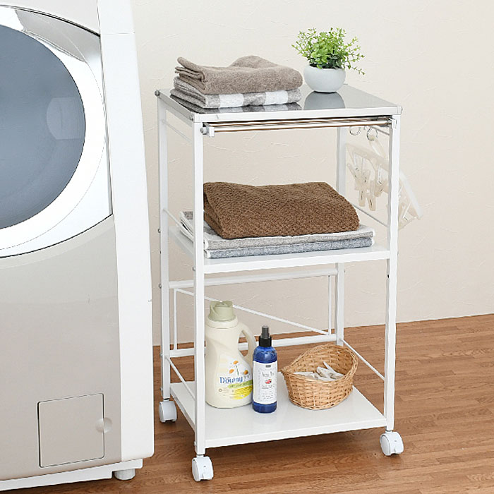 タオルが干せる薄型作業台W45 2326 日本製 足立製作所 作業台 タオル