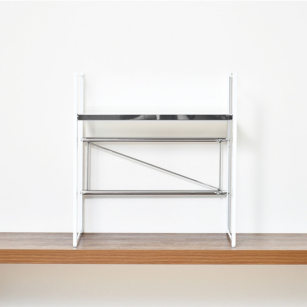 ステンレス棚カウンター上伸縮ラック 1段 A156 日本製 足立製作所 収納