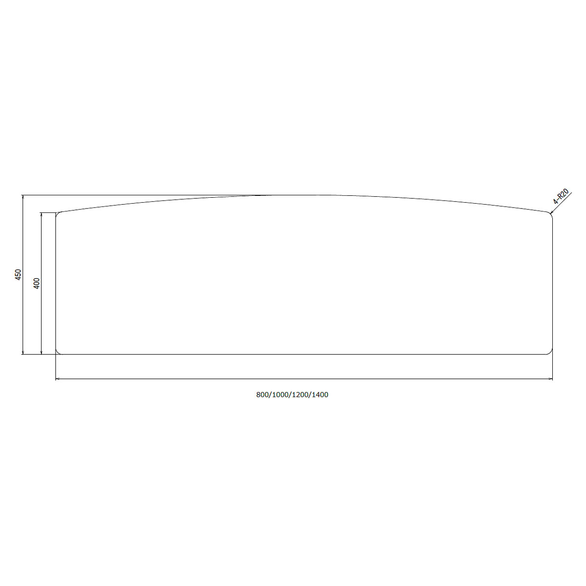 アクリルデスクトップパネル 高さ45cm 幅140cm 20-001MH-4 W140×D4