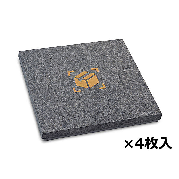 置き配プレート マットブラック 御影石 4枚 KP MB4 30×30×3cm 国内加工品 御影石 敷材 プレート 置き配プレート 玄関 ガーデン :i 4906161586956:あいるヤフー店