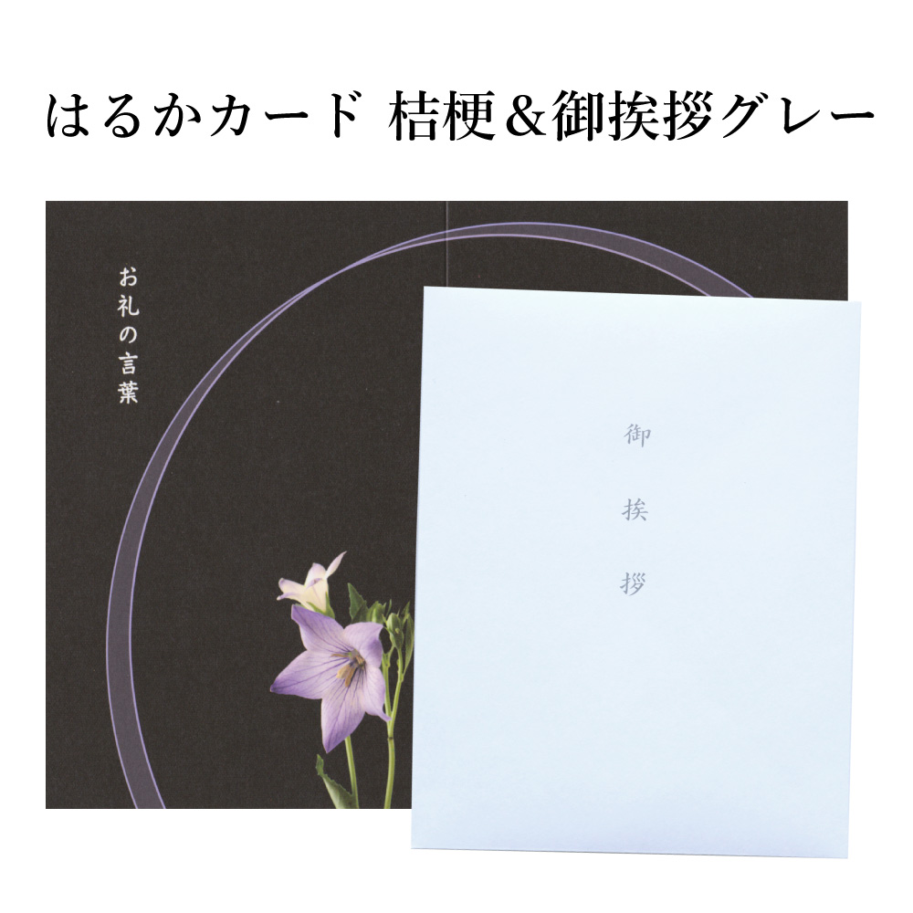 香典返し 挨拶状 用紙のみ はるかカード 封筒セット 10部 二