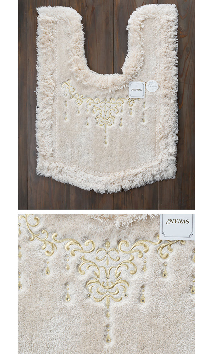 バスマット 洗面マット ［季］ シャンティ スワロフスキー 刺繍