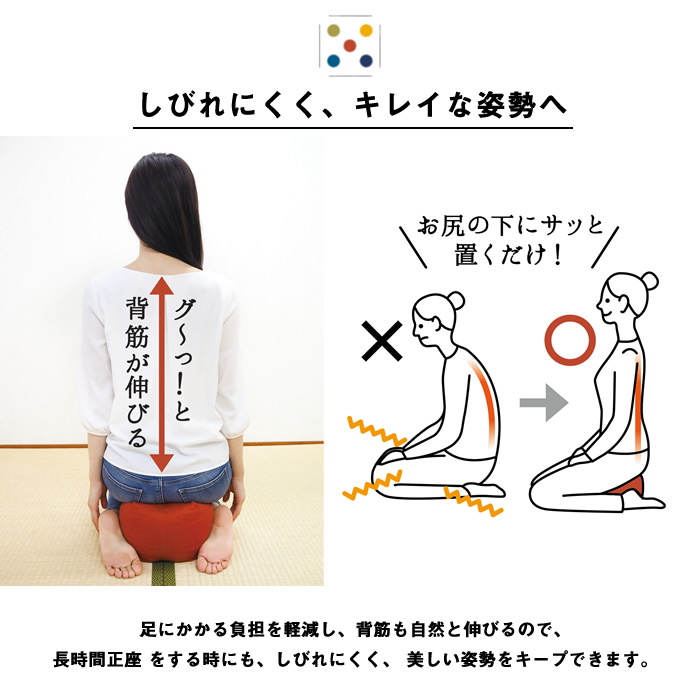 アイシンヘルスケア株式会社 正座クッション サイコロ 正座椅子 正座いす 日本製 綿  saikoro