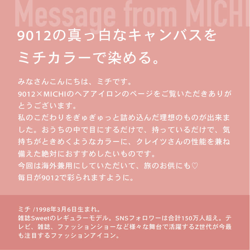 CREATEs ミチ プロデュース 9012×MICHI クレイツ 9012 イオン