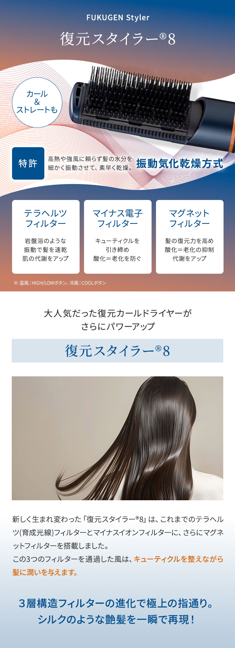 正規販売店】復元スタイラー 8 ルーヴルドー │ビューティー