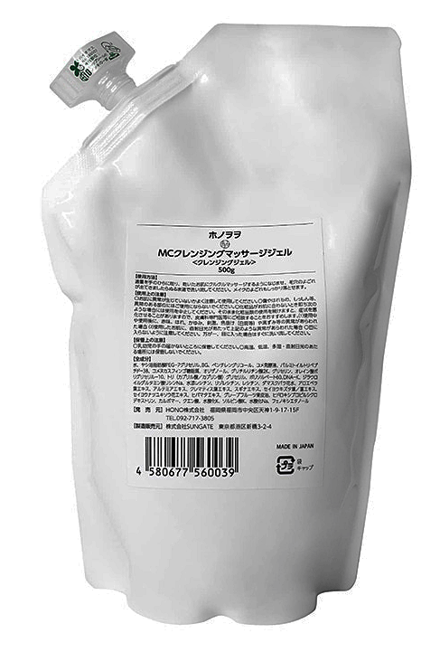 ホノヲヲ HONO MCクレンジングマッサージジェル（詰め替え用)500g HONO ホノヲヲ MCクレンジング マッサージジェル 詰め替え用500g 正規