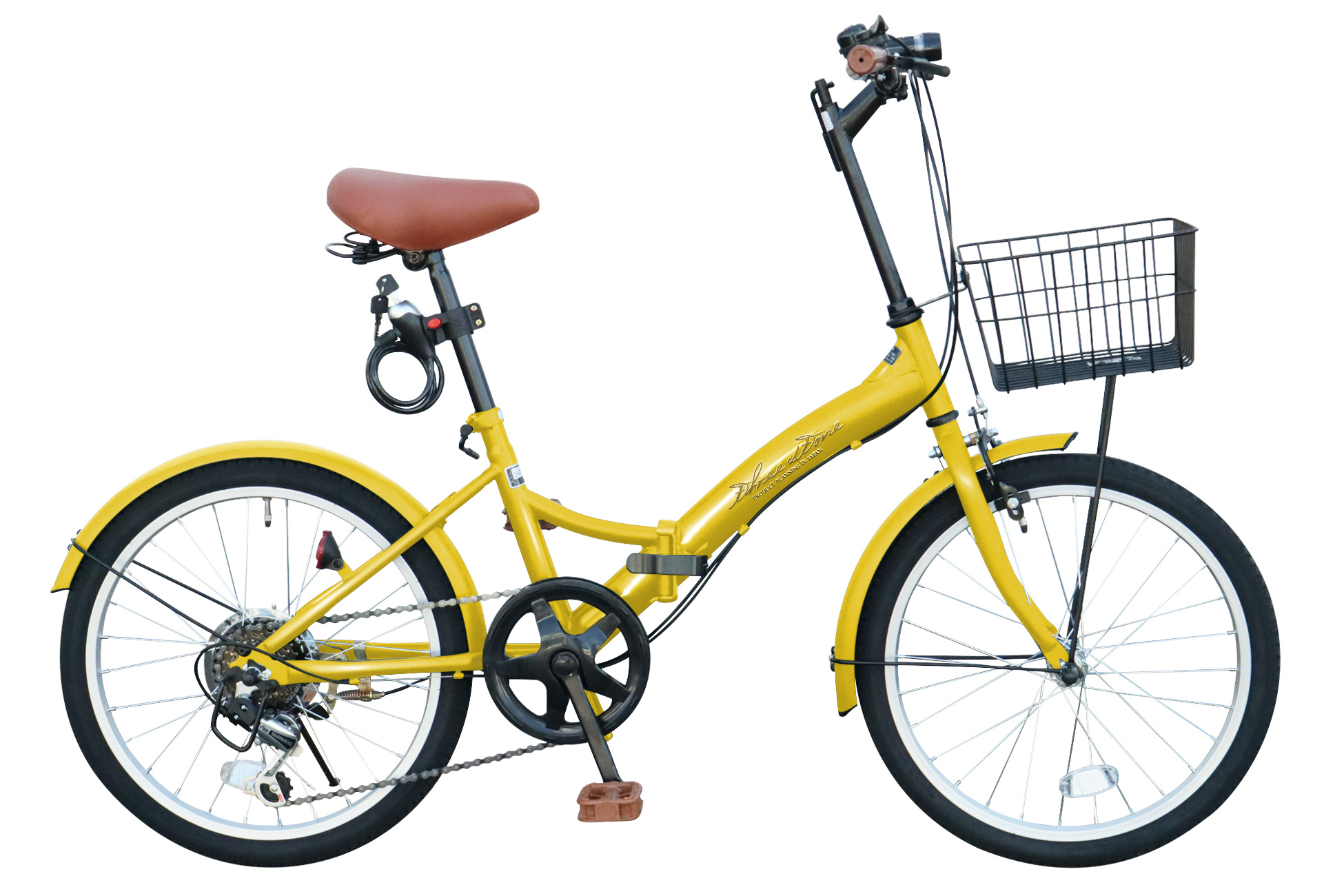 自転車 折りたたみ自転車 20インチ シマノ 社製 外装 6段 ギア 前カゴ 