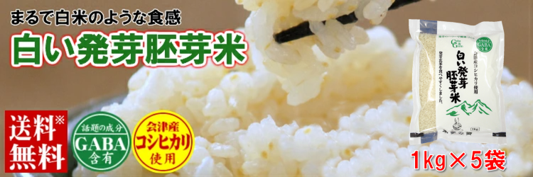 コシヒカリ 胚芽米 白い発芽胚芽米 3kg 100％会津産コシヒカリ