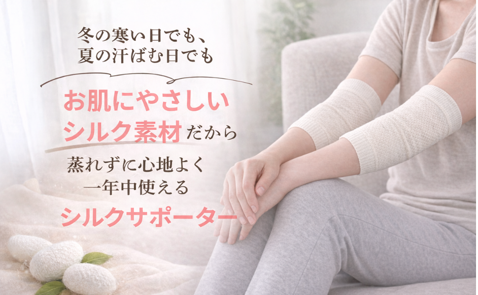 シルク関節ひじサポーター 画像1