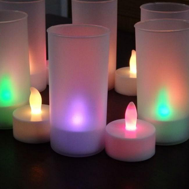 LEDキャンドル 七色タイプ 100個 ティーライトキャンドル