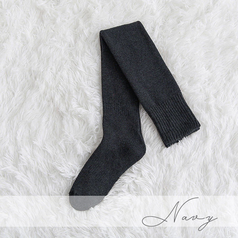 レディース ニーハイソックス ひざ上 靴下 あったか 裏起毛 厚手パイル