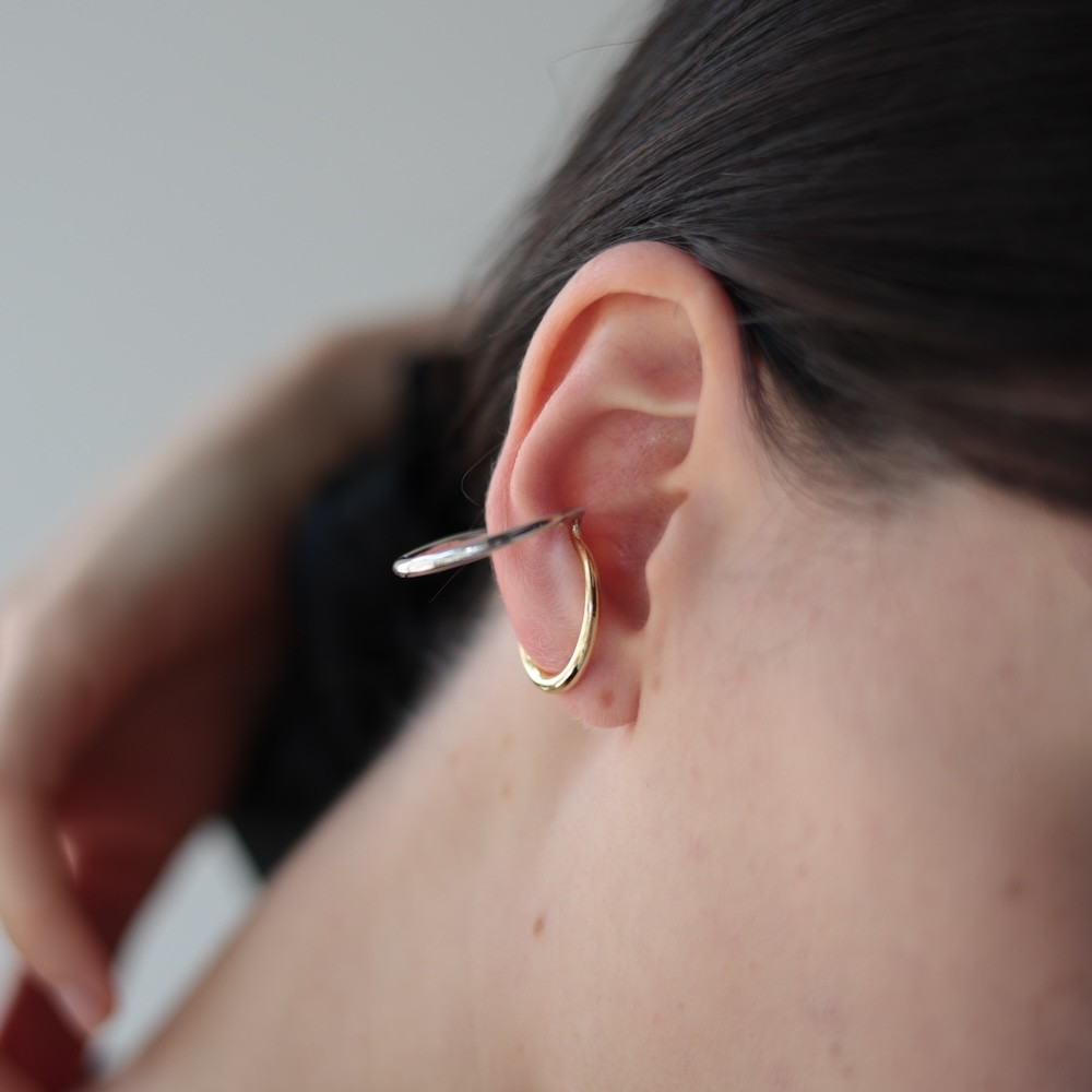 AJIRO ACCESSORY イヤーカフ リング silver925 2way バイカラー