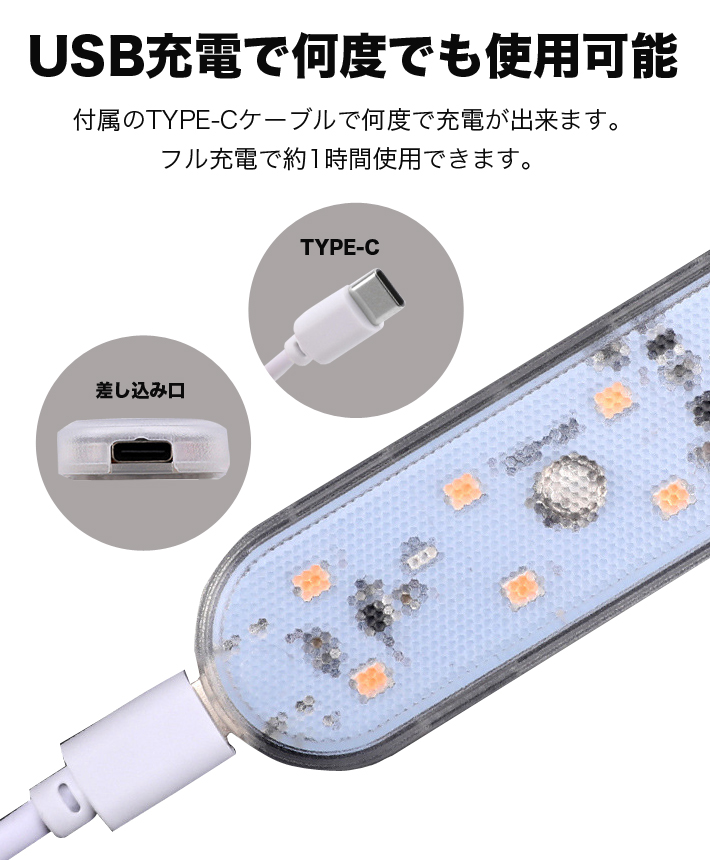 マグネット搭載 LEDビデオライト 2000mAh USB-C充電式 USB-C充電式LEDビデオライト マグネット搭載 2000mAh