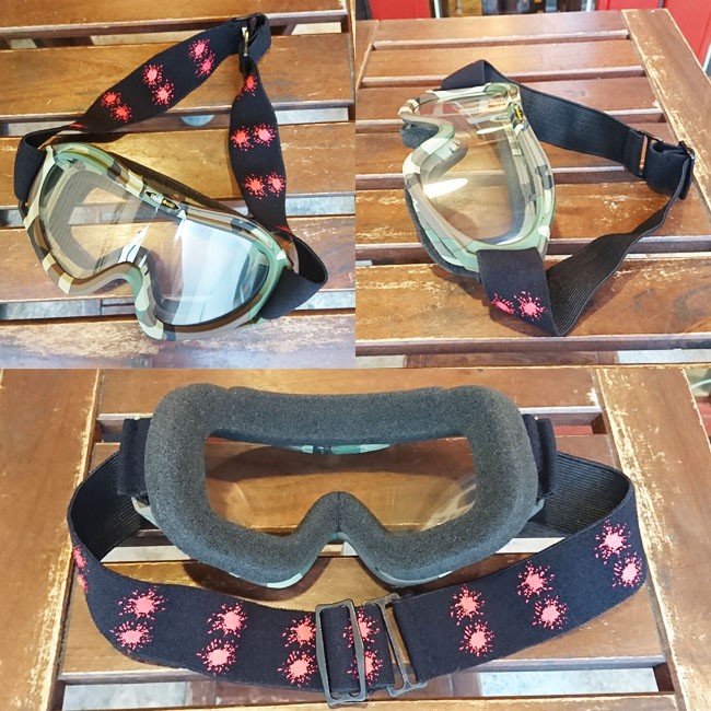 タチバナ 立花 DROP SPIN GOGGLE ドロップ スピン ゴーグル カモフラージュ 迷彩 カモフラ BUCO TACHIBANA バイク 用  : goggle001 : 阿路都 - 通販 - Yahoo!ショッピング